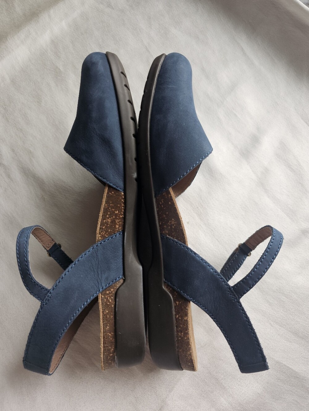 Dansko ROWAN Milled Nubuck Mary Jane Sandals in Navy Sz EU39/US8.5-9 - Picture 8 of 14